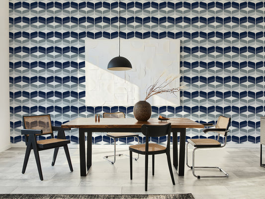 Adelle Dining Room With Brown Wooden Table and Chairs With Hanging Black Light From Ceiling copy