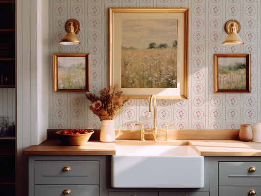 Charlotte Wallpaper In A Laundry Room
