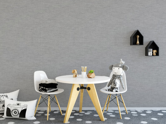 Eira White Wooden Table with Black and White Plush