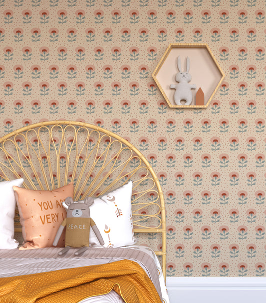 Emma Wallpaper in a Childrens Bedroom