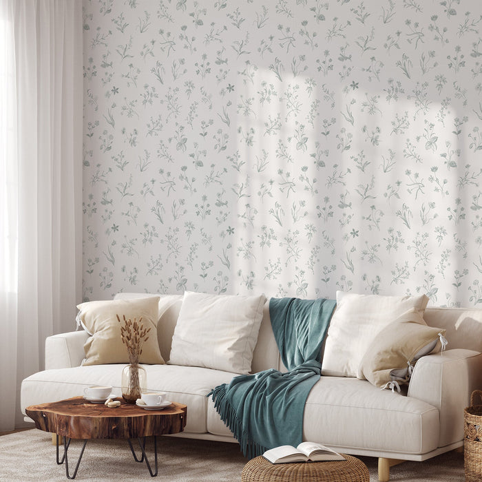 Nola - Soft Vintage Wildflower Wallpaper