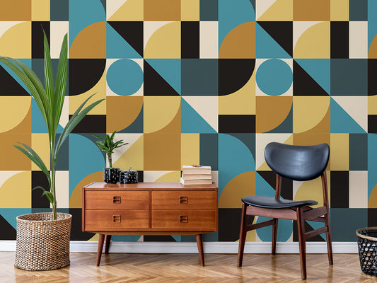 Tora Black Chair and Large Plant