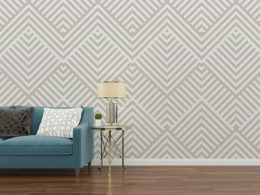 Abelia Blue Sofa with Black and White Cushions and Large Lamp