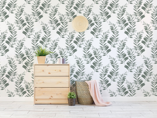 Izara - Green Leaves Wallpaper