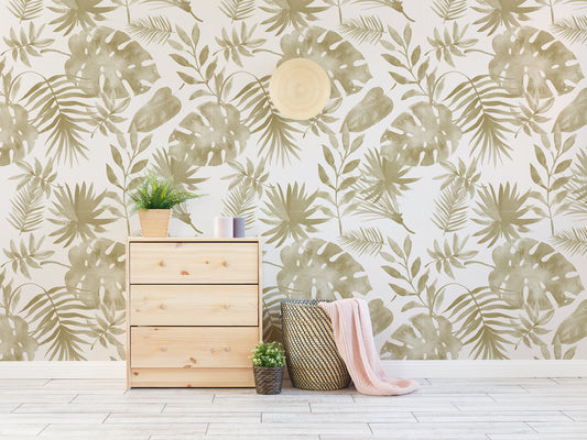 Lilliana Wooden Cabinet and Green Plants