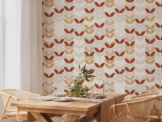 Marigold Wooden Table and Chairs With Plants in Dining Room copy