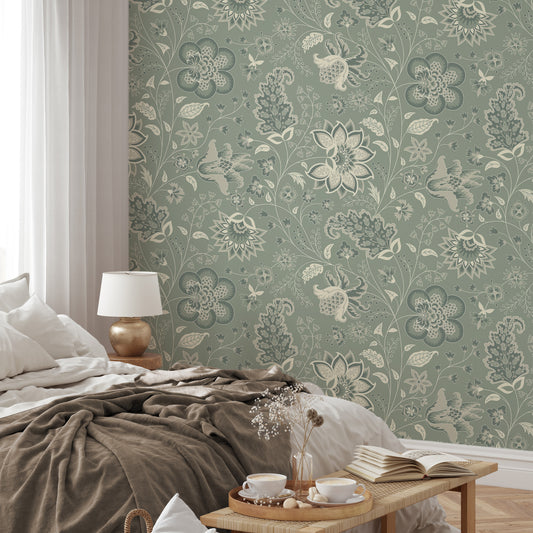Azalea in Neutral Bedroom with side table and lamp