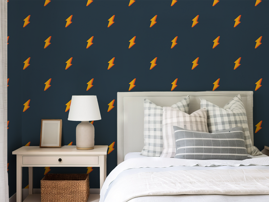 Bolt - Navy Blue Teen Lightning Bolt Wallpaper