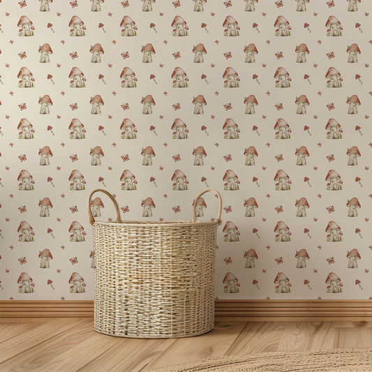 Gretel - Toadstool Houses Wallpaper