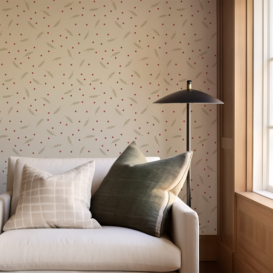 Joy - Berries and Foliage Wallpaper