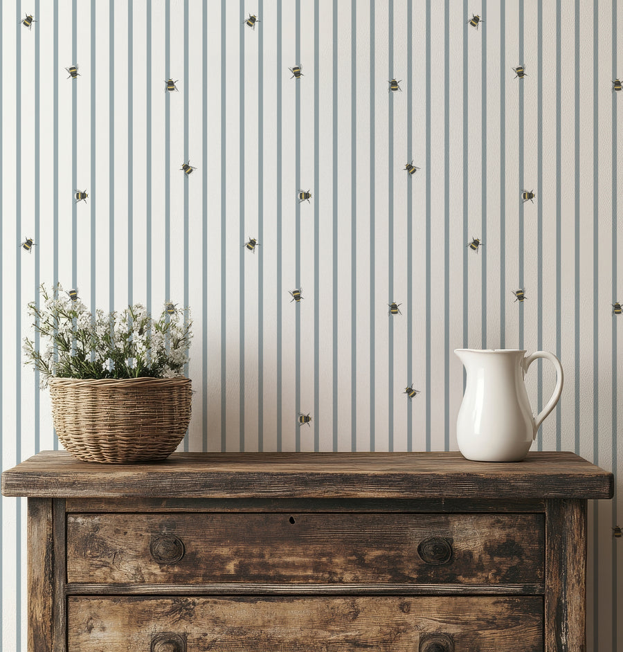 Eleanor - Bumble Bee Stripe Wallpaper