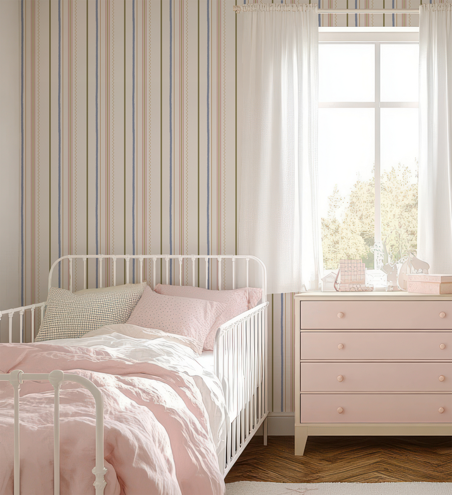 Evelyn - Playful Striped Wallpaper