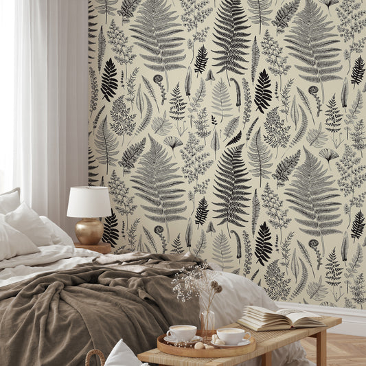 Isidore in Neutral Bedroom with side table and lamp