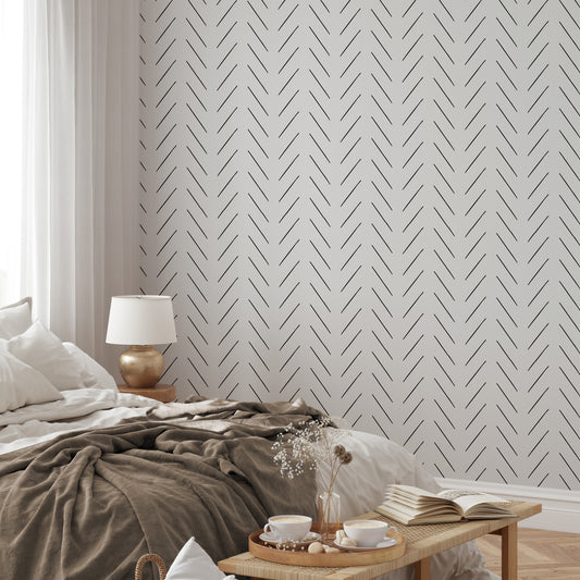 Livia in Neutral Bedroom with side table and lamp