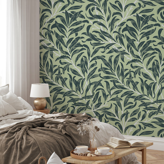 Lyra in Neutral Bedroom with side table and lamp