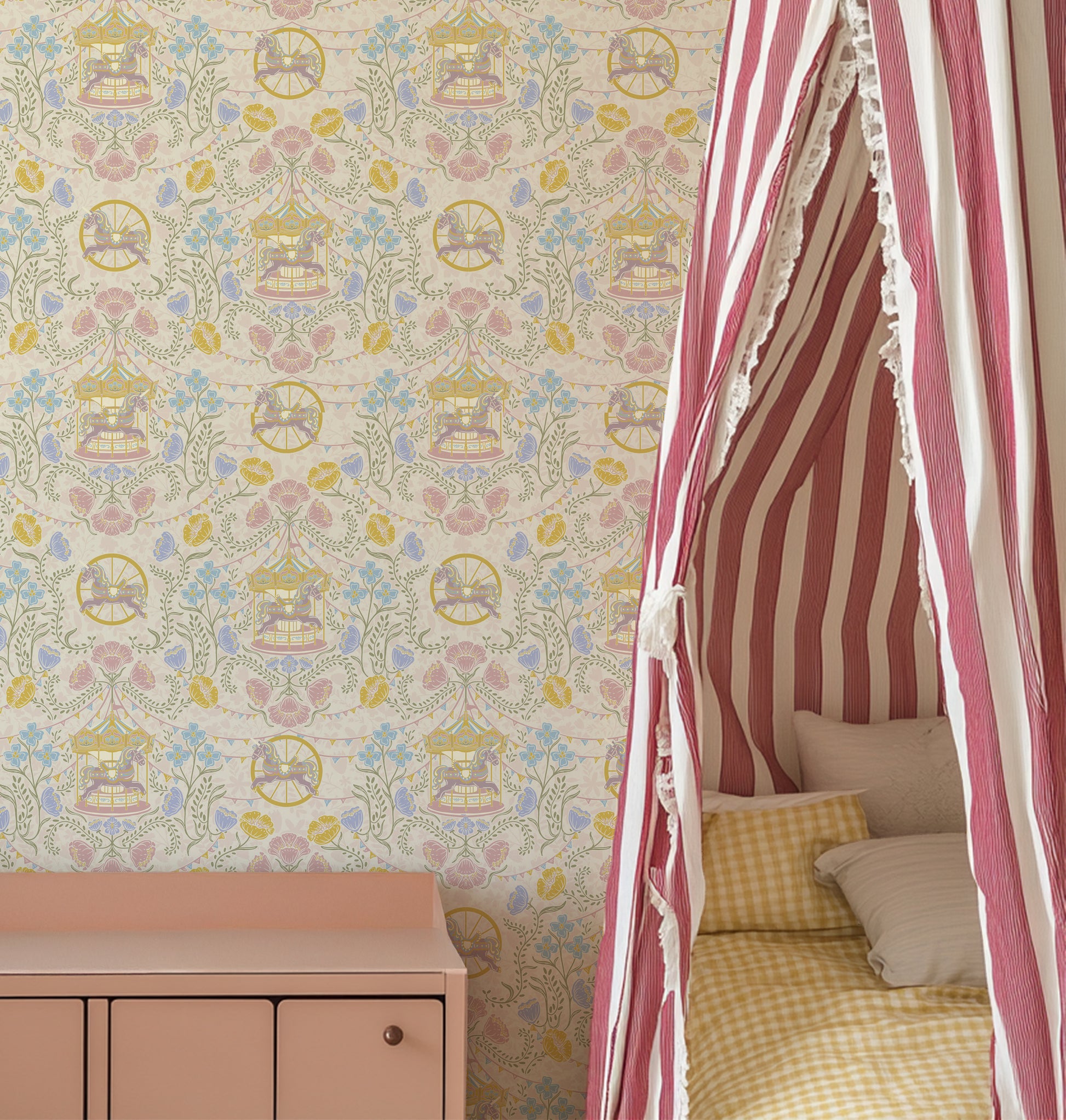 Mabel Wallpaper in a Kids Room