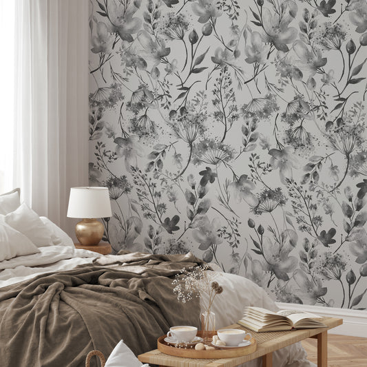 Matilda in Neutral Bedroom with side table and lamp