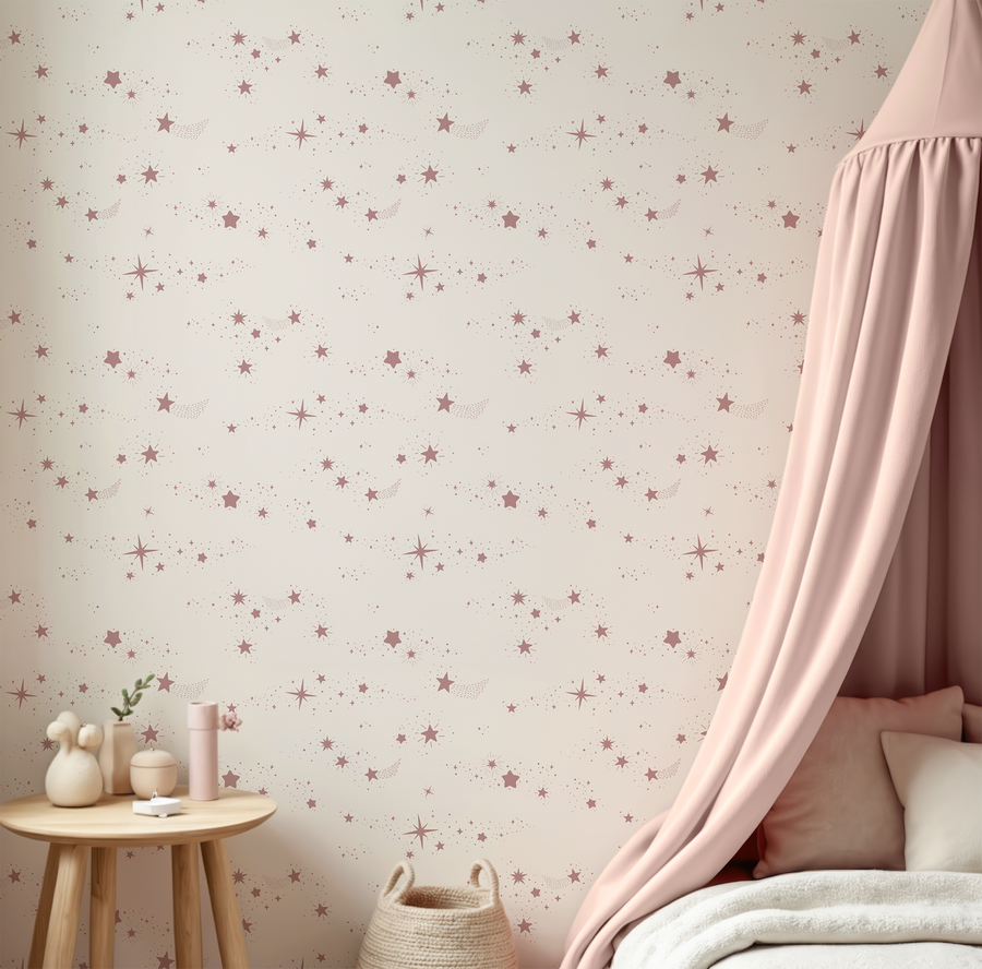 Arabella - Whimsical Shooting Stars Wallpaper