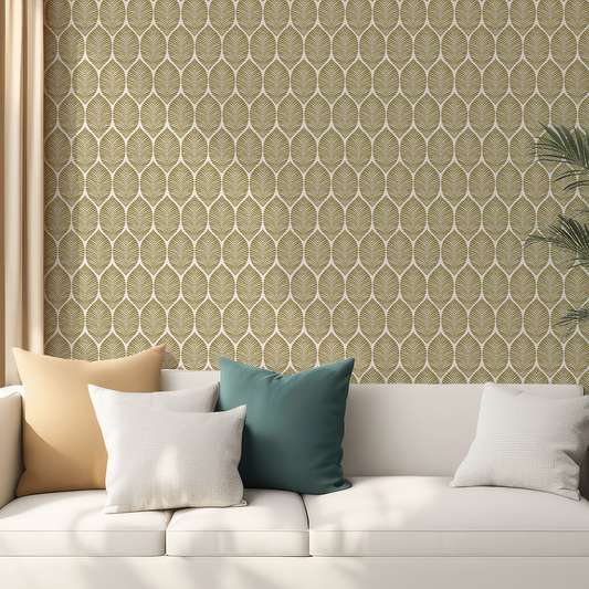 Aria - Textured Leaves Wallpaper