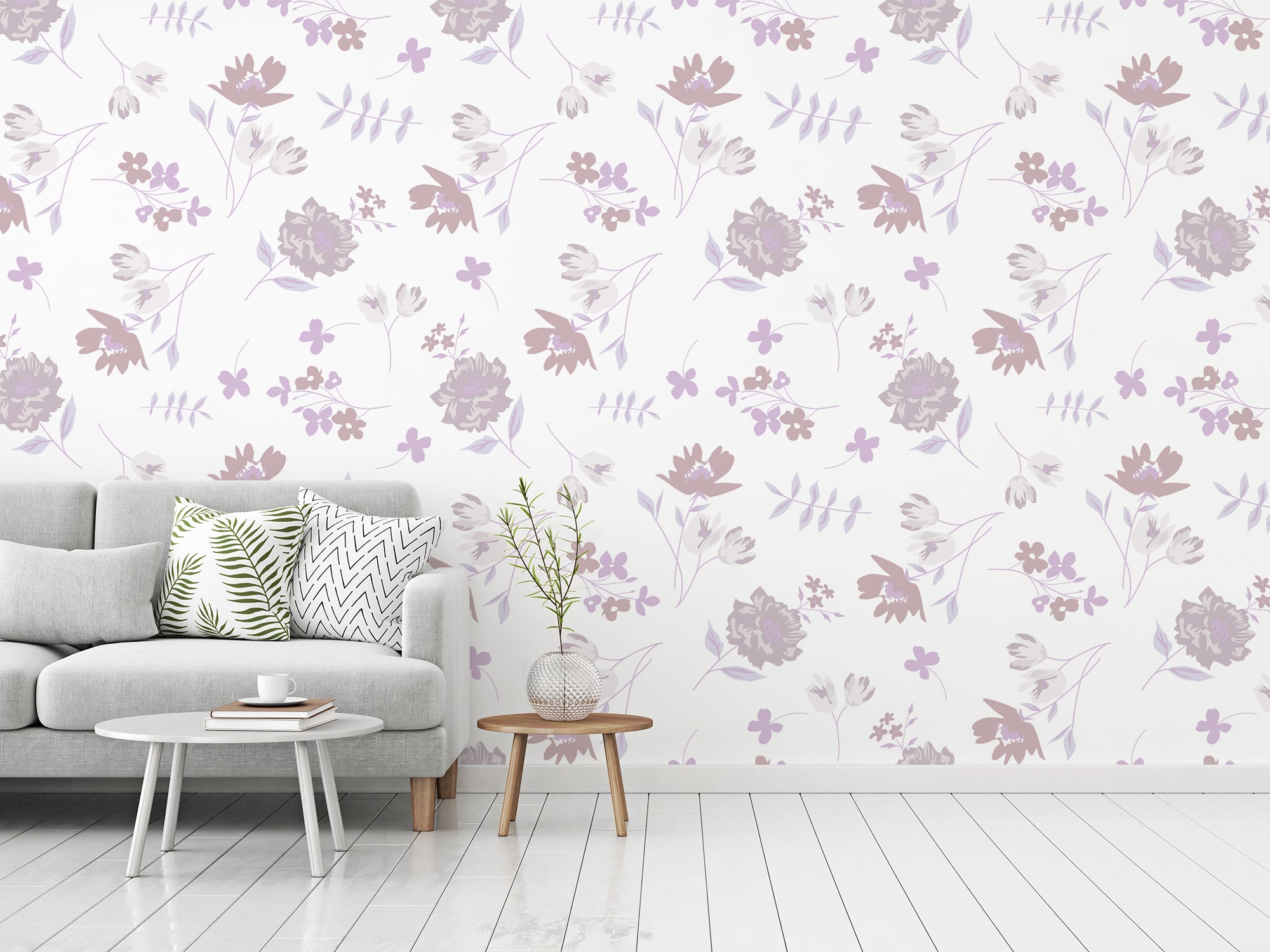 Pink & Purple Floral Wallpaper | Peel & Paper