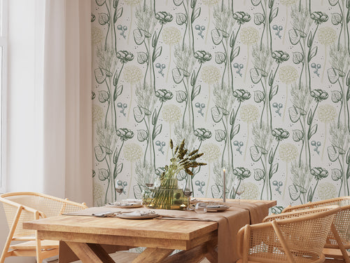 Oren Wooden Table and Chairs With Plants in Dining Room copy