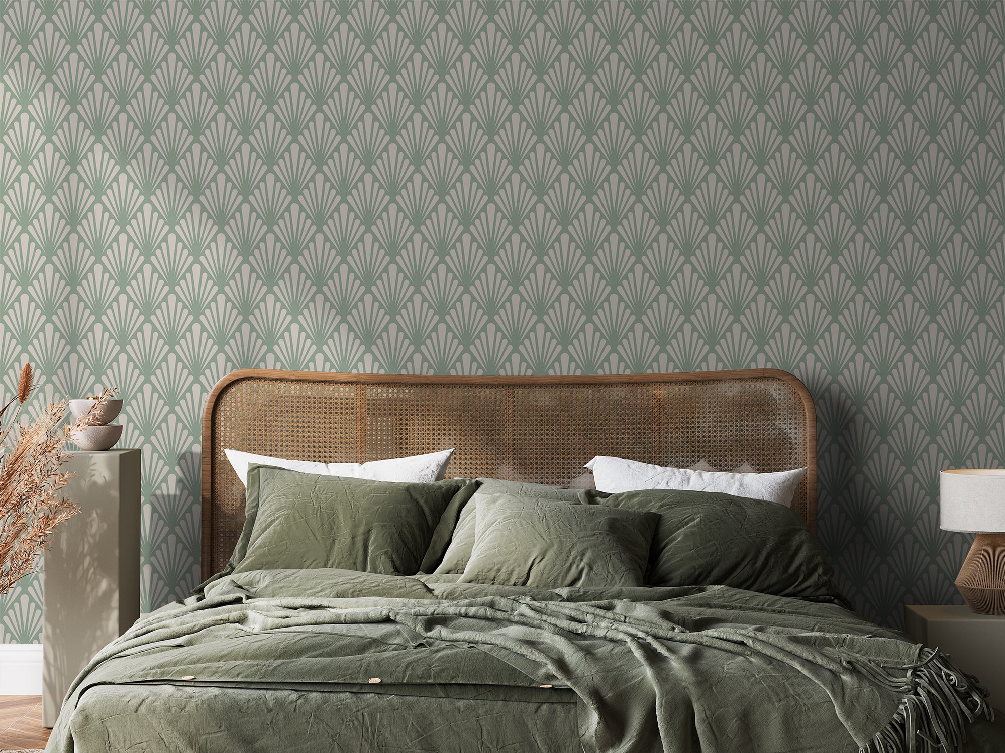 Art-Deco Leaves Wallpaper | Peel & Paper